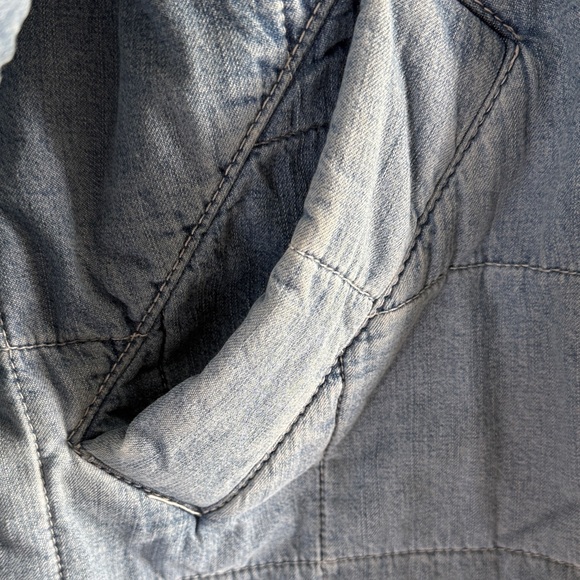 Free People Quilted Blue Jean Zip Jacket - Picture 2 of 7
